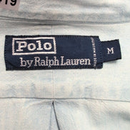 Chemise Polo Ralph Lauren M Vintage Jean Bleu Logo Marron Manches Courtes