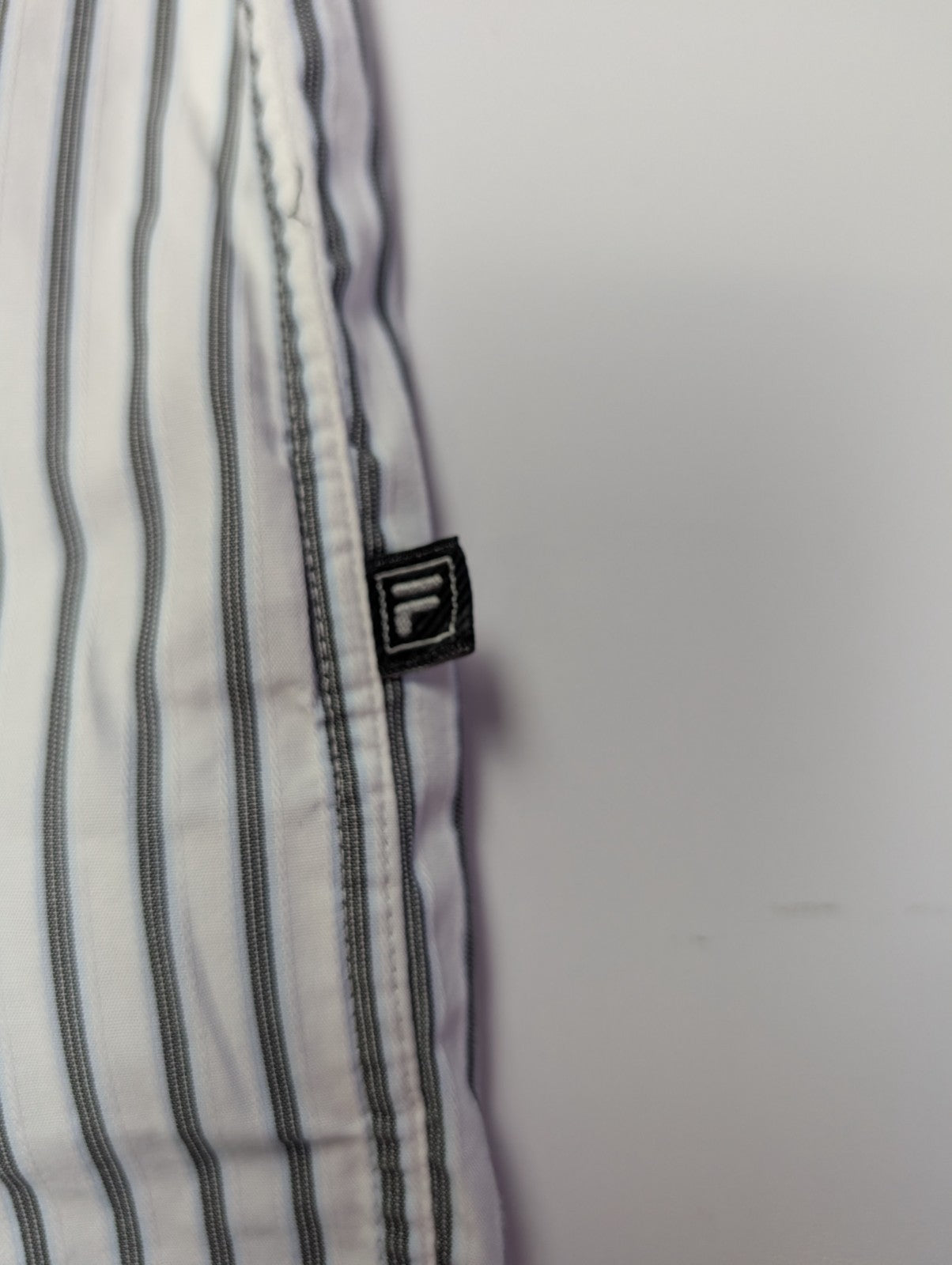 Chemise Fila blanche à rayures taille L #143msch