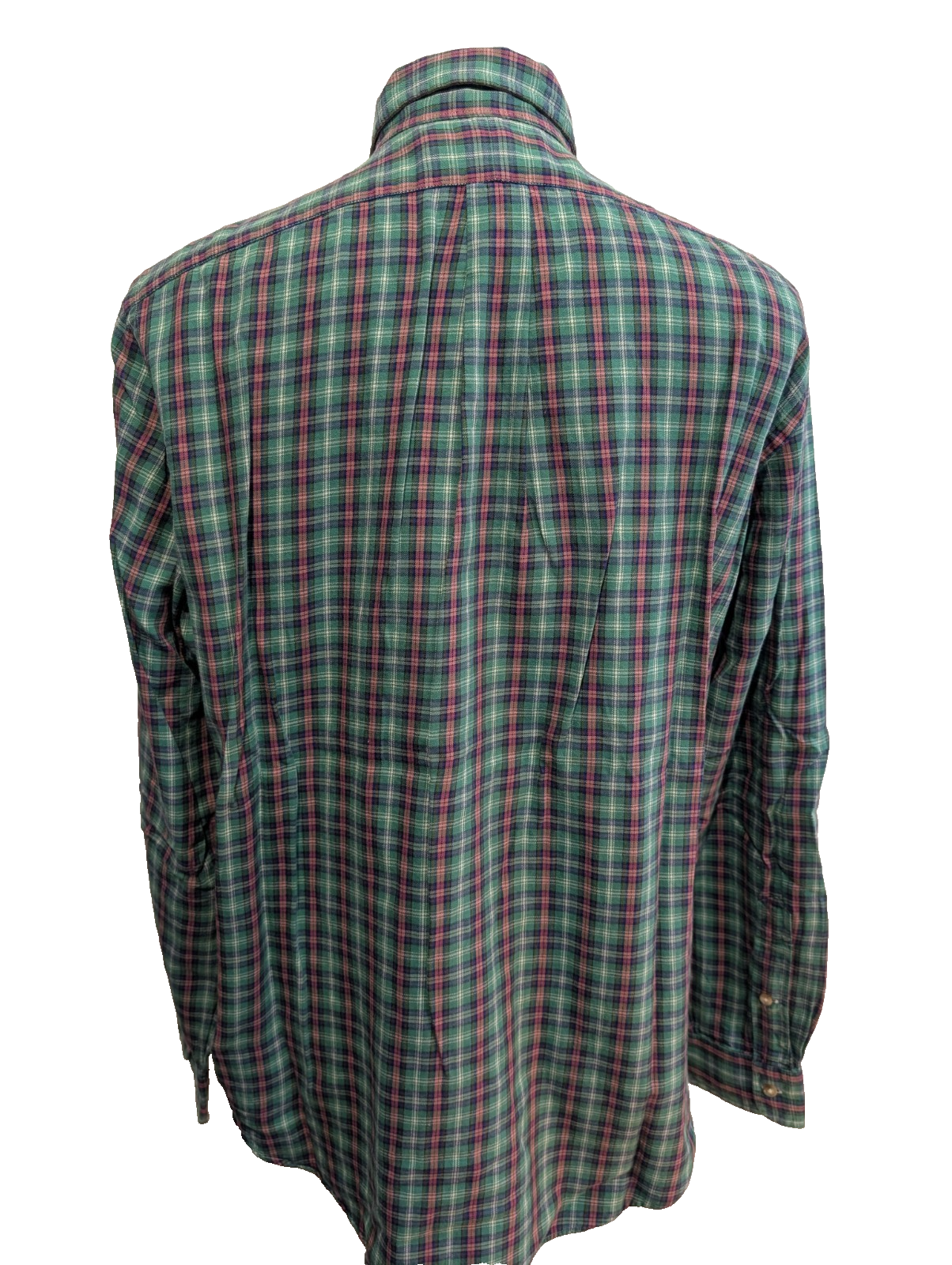 CHEMISE Ralph Lauren homme L Classic Flannel VERT ROUGE 🌲