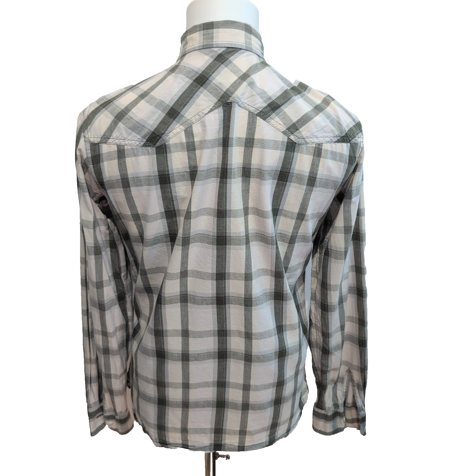 Chemise Levi’s Western S blanc cassé carreaux coton manches longues