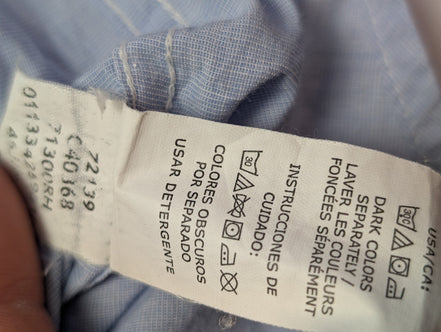 Chemise Chaps manches longues bleu uni taille M #238msch