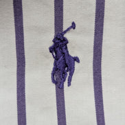Chemise Ralph Lauren Shirt Golf L Lowell Sport Rayée Violet Two-Ply Coton