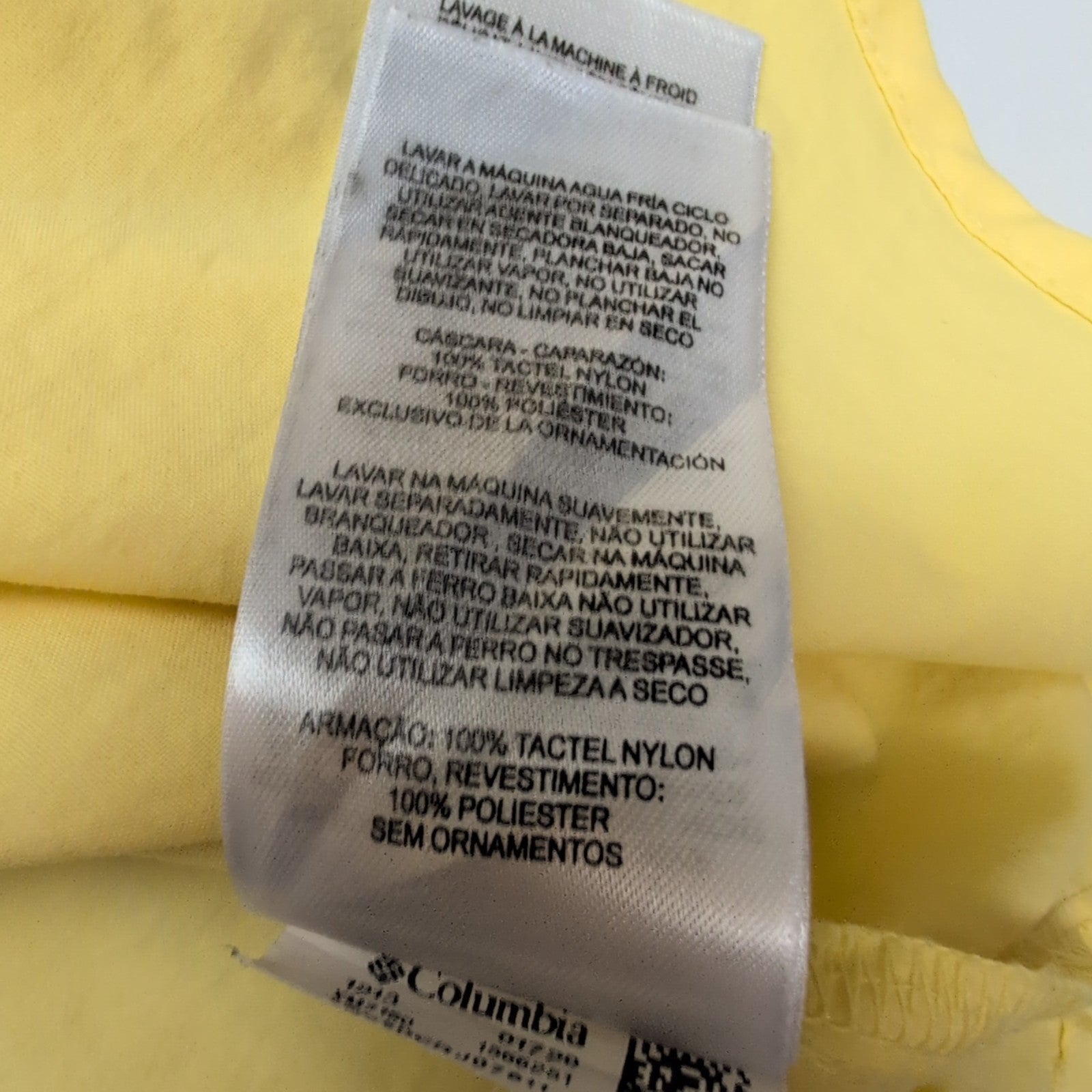 Chemise Columbia PFG Omni Shade M jaune nylon ventilée pêche technique