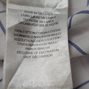 Chemise Ralph Lauren blanche à carreaux bleue logo bleu marine coton taille L bd