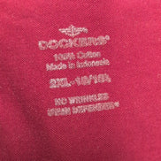 Chemise DOCKERS Homme 2XL Bordeaux Unie Manche Courte Poche
