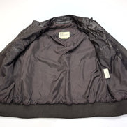 🧥 VINTAGE BERMAN'S Blouson Cuir Marron Veste Biker Bomber Zippé T. 40 M/L |39c