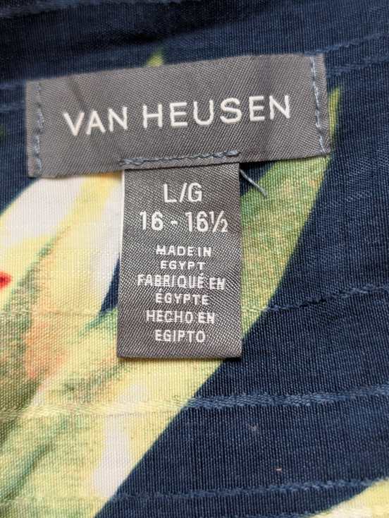 Chemise Hawaïenne Van Heusen 100% Polyester Motif Floral - Taille L/G