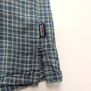 Chemise Patagonia S Bleu Carreaux Chanvre Coton Bio Manches Courtes
