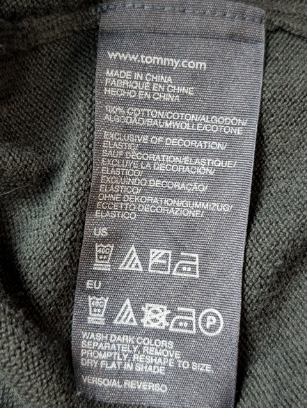 Pull Tommy Hilfiger Col V Noir Profond - Taille XL / 2XL