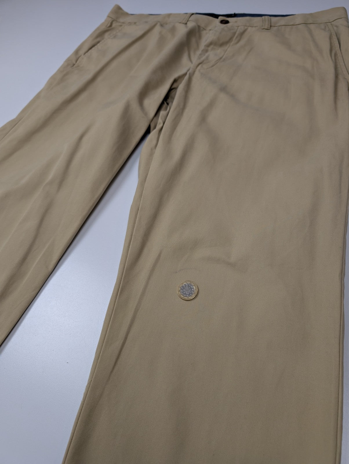 Pantalon Chino TOMMY HILFIGER Beige 🌿 Taille W36 L32 🌿 Coupe Taylored Fit Chic