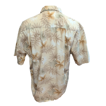 Chemise Hawaïenne Manches Courtes Pierre Cardin Coton Beige L