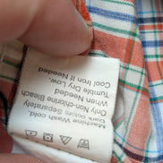 Chemise CHAPS orange manches courte à carreaux taille L 1 poche homme