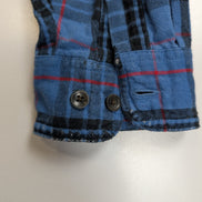 Chemise L.L. BEAN Flanelle Vintage Carreaux Bleu Noir Manches Longues Taille XL