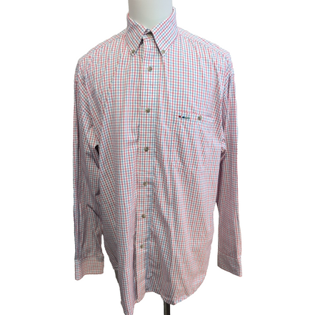 Chemise Wrangler Classic Manches Longues à Carreaux Bleu Blanc Rouge Taille XL