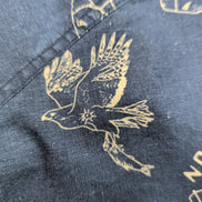 Chemise Patagonia XL Bleu Marine Motif Western Manches Courtes Chanvre Coton