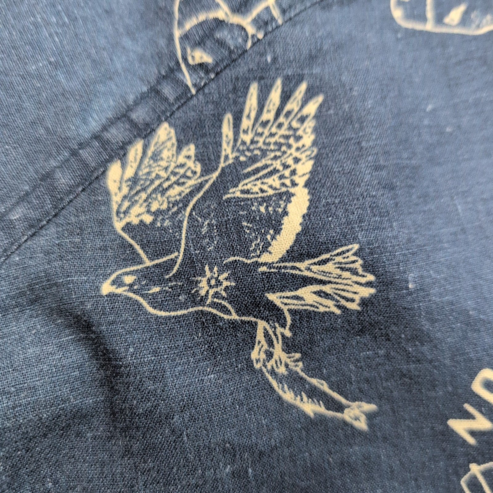 Chemise Patagonia XL Bleu Marine Motif Western Manches Courtes Chanvre Coton