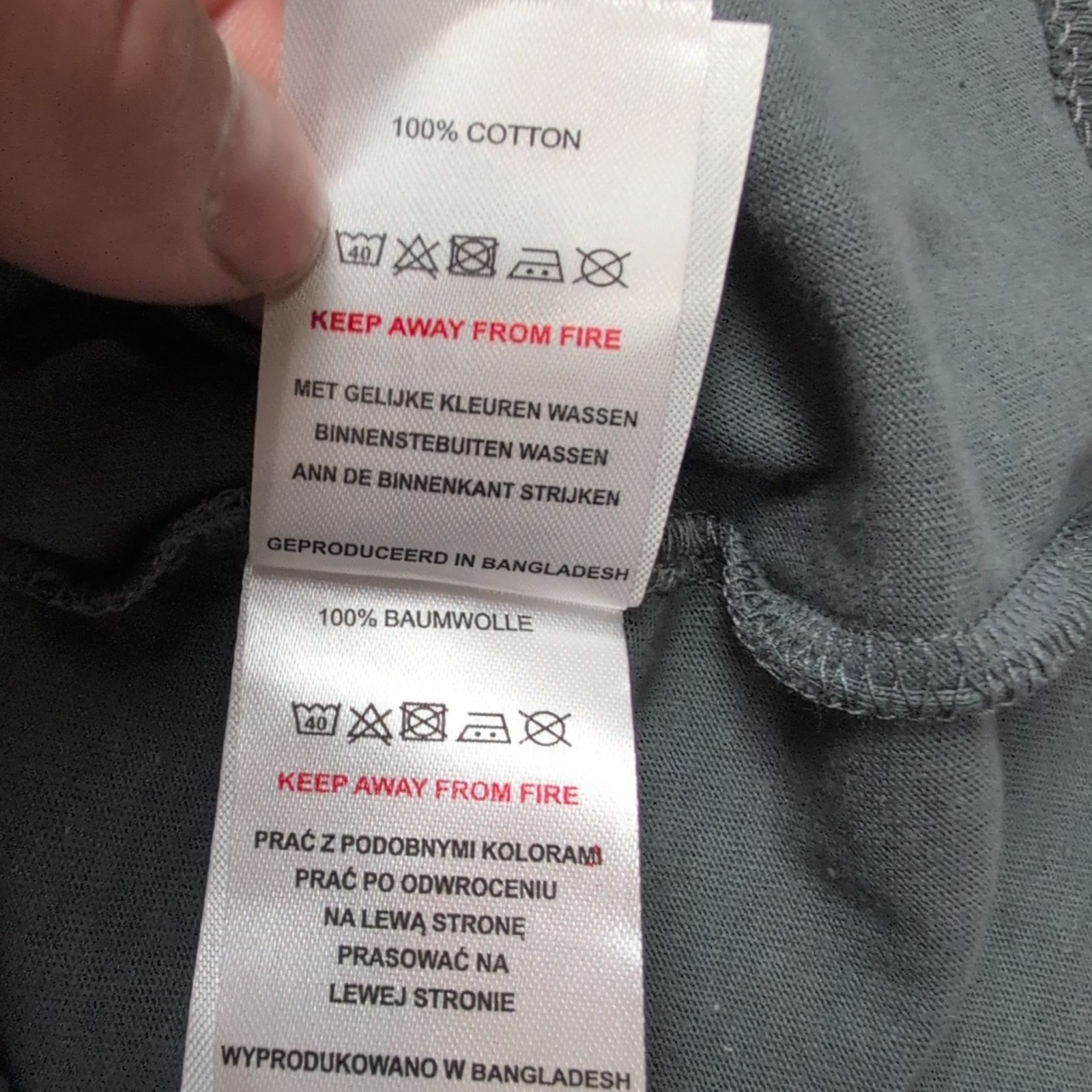 T-shirt VOI Jeans Co Taille L Gris Logo Brodé Doré 100% Coton Neuf Étiquette