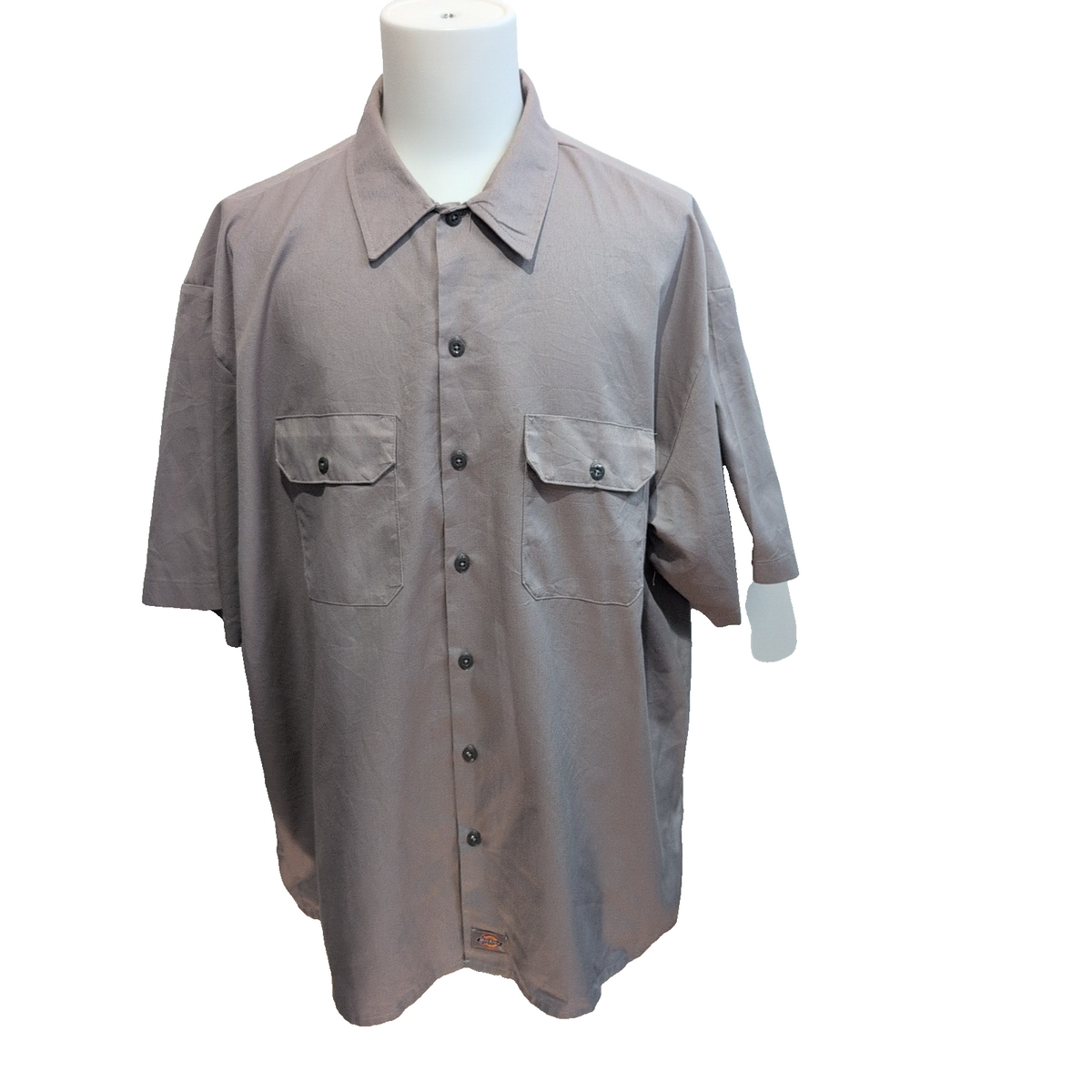 Chemise Dickies 3XL Grise Workwear Manches Courtes Poches Boutonnées