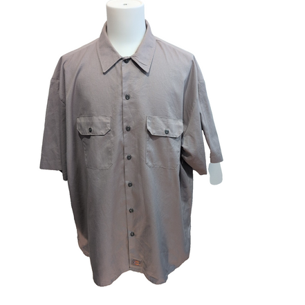 Chemise Dickies 3XL Grise Workwear Manches Courtes Poches Boutonnées