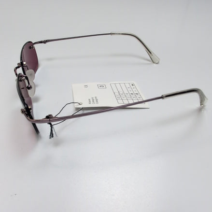 Bar-On® Lunettes de Soleil Rectangulaires Bordeaux Y2K Branches Fines