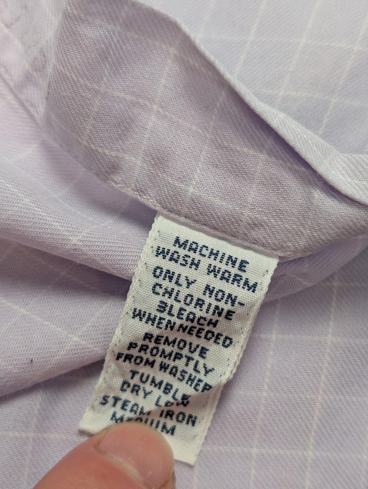 Chemise Polo Ralph Lauren Shirt L XL Andrew Lila Micro-Carreaux Col Mao Officier