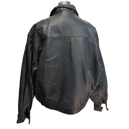 Blouson Cuir XXL Arcadia Noir 2XL Bomber Flight Jacket Veste Vintage | 55c