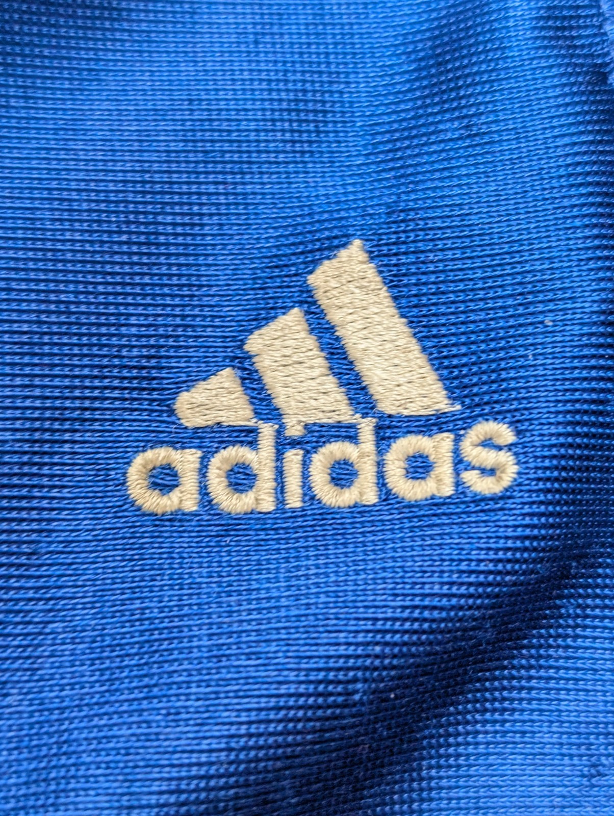 Short Sport Adidas Vintage Bleu Brillant Satiné Taille 14-16 ans