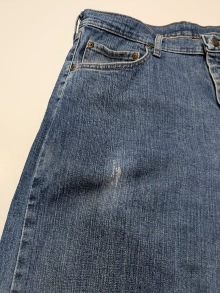 Jean Wrangler Homme Vintage Bleu W35 L29 Denim Épais Stretch Robuste Confort