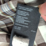 Chemise Tommy Hilfiger XXL 3XL Carreaux Marron Blanc Logo Poche