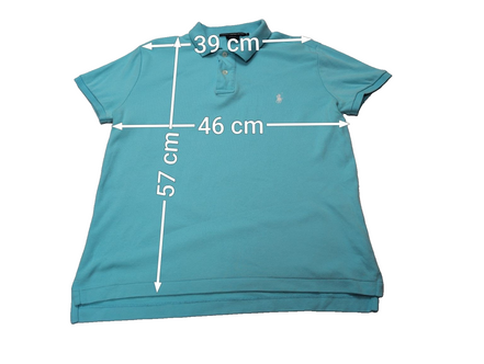 Polo manches courtes Polo Ralph Lauren Sport femme L bleu turquoise Slim Fit