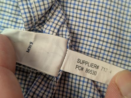 Chemise Polo Ralph Lauren Shirt S Custom Fit Micro-Carreaux Bleu Blanc Button Do