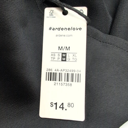 Haut Femme Ardene Taille M Noir Satiné Bretelles Réglables Neuf Étiquette