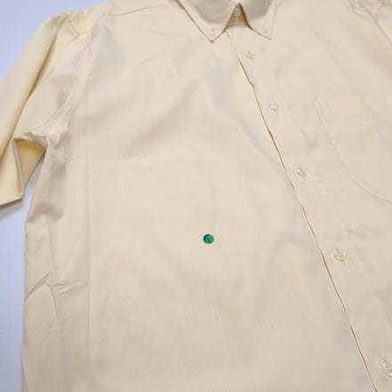 Chemise Ingram Made in Italy M/L Jaune Pâle 100% Coton Neuve Sans Étiquette