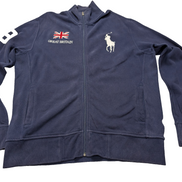 Veste zippée Polo Ralph Lauren Great Britain Bleu Marine Big Poney - Taille L