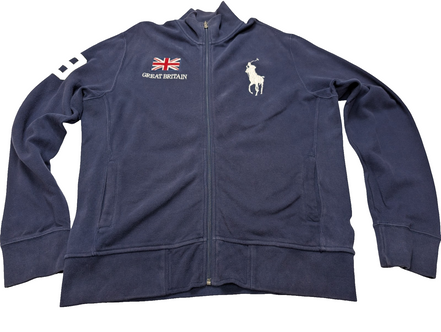 Veste zippée Polo Ralph Lauren Great Britain Bleu Marine Big Poney - Taille L
