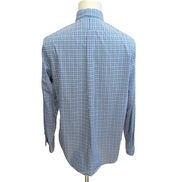 Chemise Ralph Lauren Custom Stretch L Bleu Turquoise Carreaux Logo Bleu