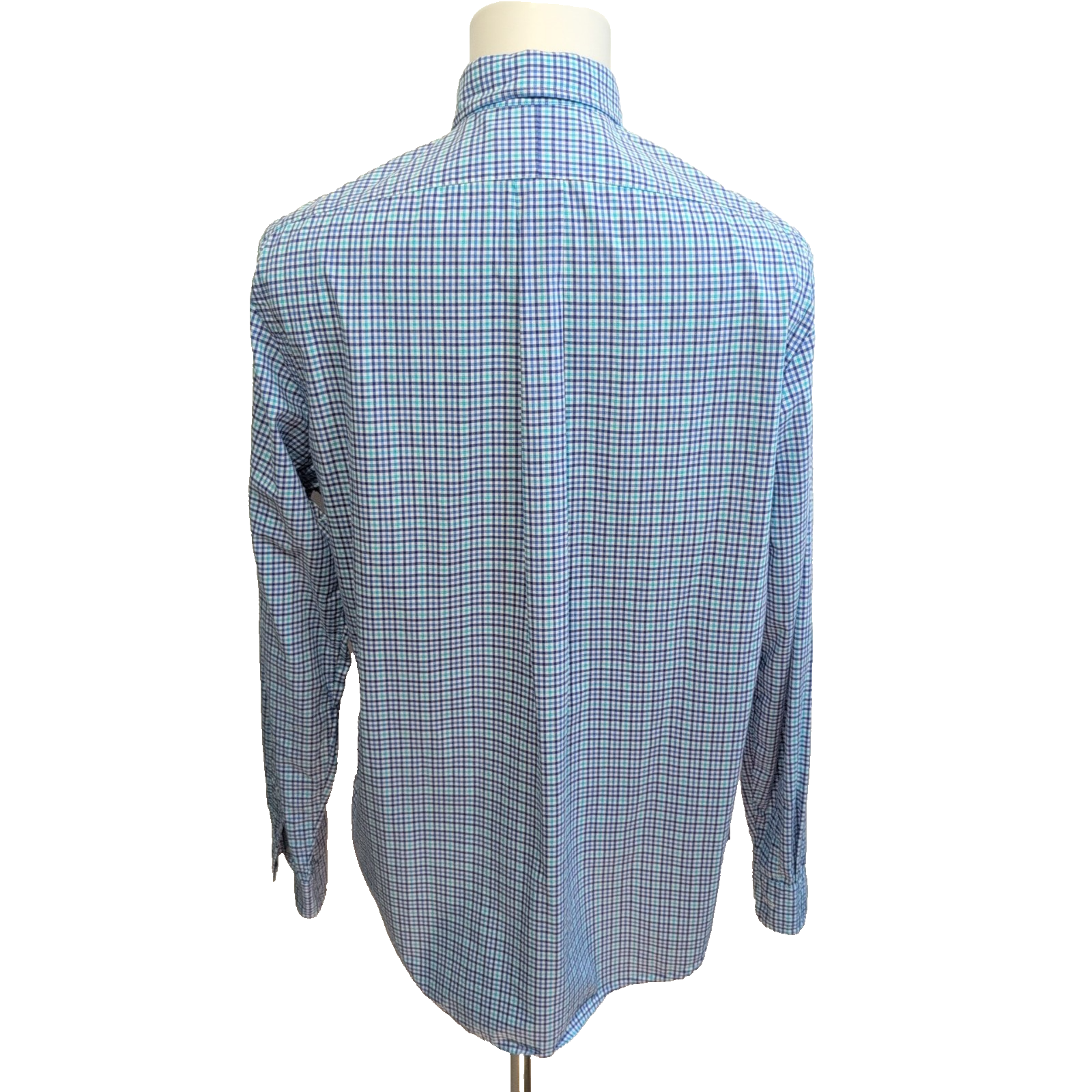 Chemise Ralph Lauren Custom Stretch L Bleu Turquoise Carreaux Logo Bleu