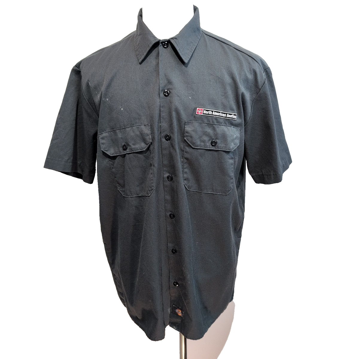 Chemise Dickies L Gris Workwear North American Roofing Vintage