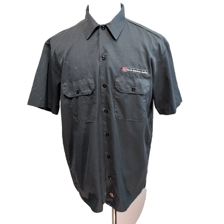 Chemise Dickies L Gris Workwear North American Roofing Vintage