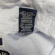 Chemise Chaps manches longues bleu uni taille M #238msch