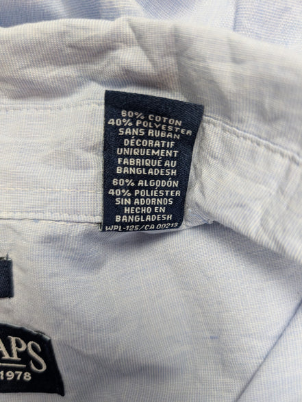 Chemise Chaps manches longues bleu uni taille M #238msch