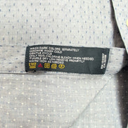 Chemise Nautica XL Bleu Chiné Micro Motif Gaufré 100% Coton manches longues