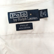 Chemise Polo Ralph Lauren Philip XXL Blanche Coton Piqué Col Classique Shirt