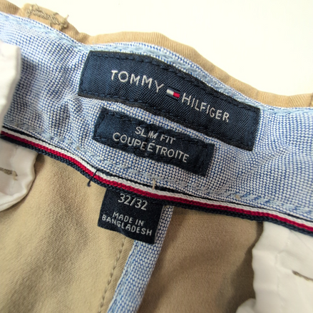 Pantalon chino stretch beige Tommy Hilfiger taille W32xL32 FR42 #37ct