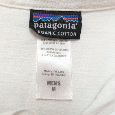 Chemise Patagonia M Blanc 100% Coton Organique Poche Manches Courtes