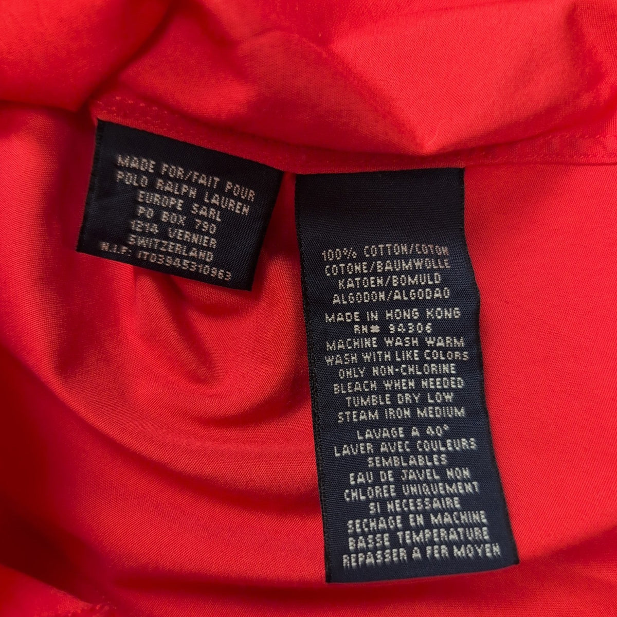 Chemise Ralph Lauren Femme M 10 Rouge Sans Manches Skinny Fit 100% Coton