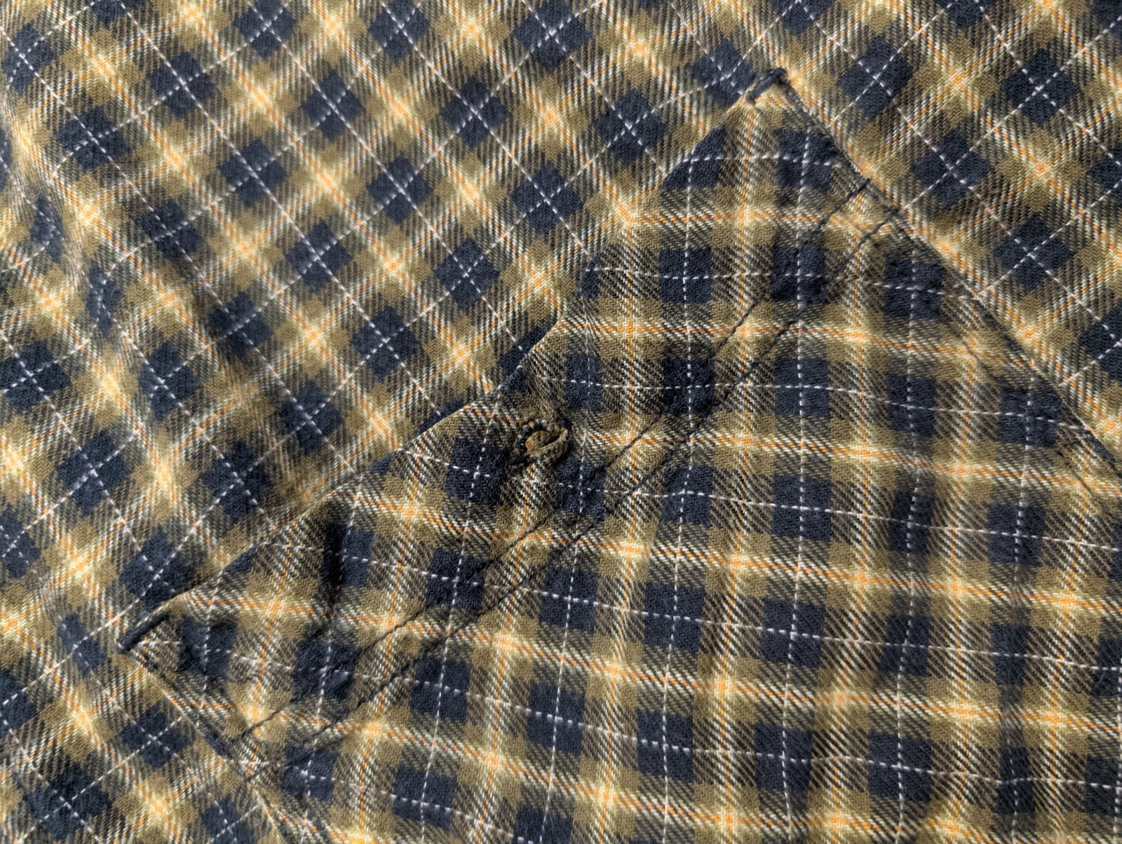 Chemise LEVI'S Flanelle à Carreaux Jaune et Noir Manches Longues - Taille L