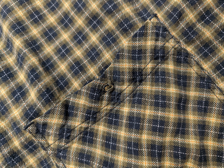 Chemise LEVI'S Flanelle à Carreaux Jaune et Noir Manches Longues - Taille L