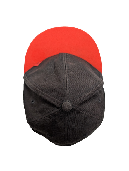 Casquette ADIDAS Vintage Rouge et Noir Logo Imprimé Taille Réglable