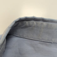 Chemise Burberry L/XL Bleu Clair Logo Brodé Boutons Gravés Coton Manches longues